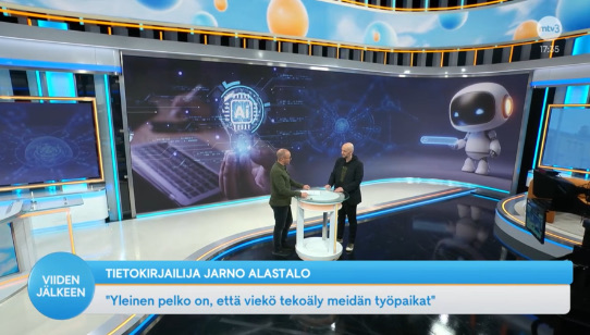 Jarno Alastalo MTV3:n Viiden jälkeen -lähetyksessä